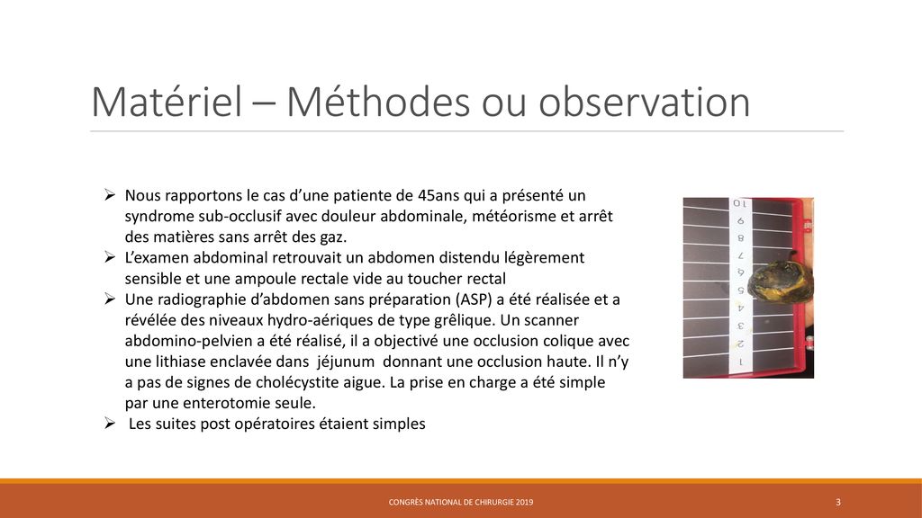 Iléus Biliaire A Propos Dun Cas Clinique P432 ppt télécharger